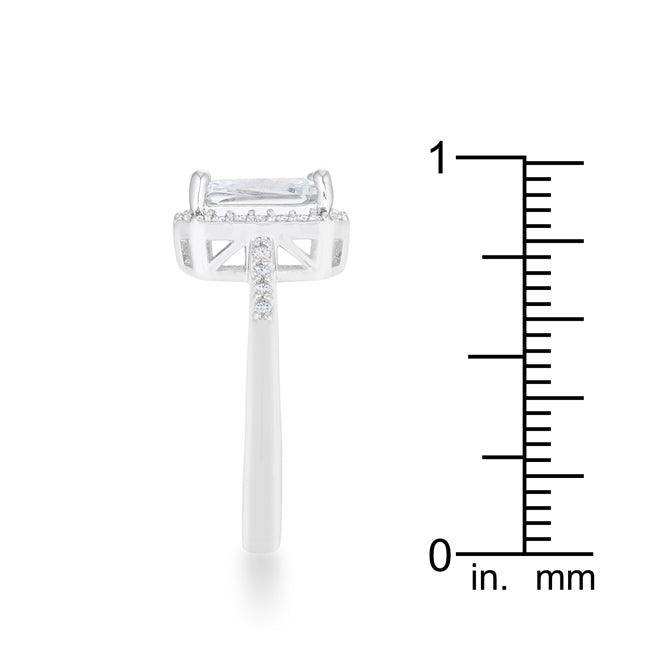 Ariana 2.95ct CZ Rhodium Classic Ring - JGI - Flyclothing LLC