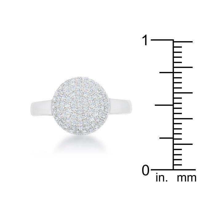 Brie 0.6ct CZ Rhodium Contemporary Sphere Ring - JGI - Flyclothing LLC