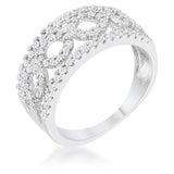 Rina 0.5ct CZ Rhodium Contemporary Band Ring - JGI - Flyclothing LLC