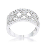 Rina 0.5ct CZ Rhodium Contemporary Band Ring - JGI - Flyclothing LLC