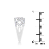 Rina 0.5ct CZ Rhodium Contemporary Band Ring - JGI - Flyclothing LLC