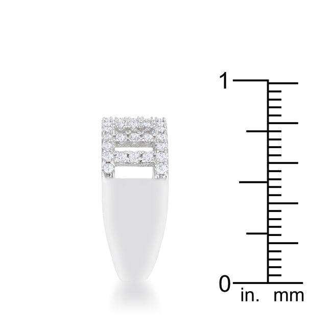 Rey 0.5ct CZ Rhodium Contemporary Band Ring - JGI - Flyclothing LLC