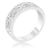 Rema 0.4ct CZ Rhodium Contemporary Infinity Band Ring - JGI - Flyclothing LLC
