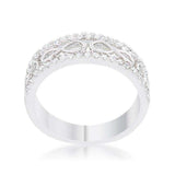 Rema 0.4ct CZ Rhodium Contemporary Infinity Band Ring - JGI - Flyclothing LLC
