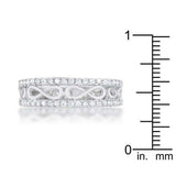 Rema 0.4ct CZ Rhodium Contemporary Infinity Band Ring - JGI - Flyclothing LLC