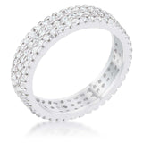 Chare 1.3ct CZ Rhodium Classic Band Ring - JGI - Flyclothing LLC