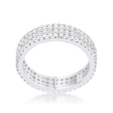 Chare 1.3ct CZ Rhodium Classic Band Ring - JGI - Flyclothing LLC