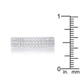 Chare 1.3ct CZ Rhodium Classic Band Ring - JGI - Flyclothing LLC
