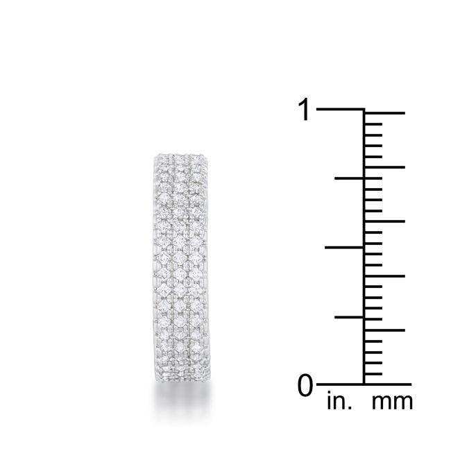 Chare 1.3ct CZ Rhodium Classic Band Ring - JGI - Flyclothing LLC