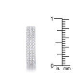 Chare 1.3ct CZ Rhodium Classic Band Ring - JGI - Flyclothing LLC