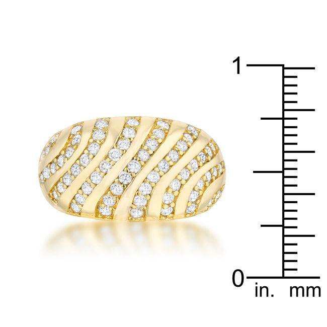 Shayla 0.95ct CZ 14k Gold Contemporary Dome Ring - JGI - Flyclothing LLC