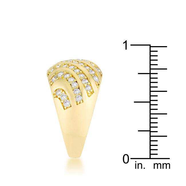 Shayla 0.95ct CZ 14k Gold Contemporary Dome Ring - JGI - Flyclothing LLC