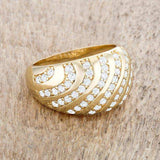 Shayla 0.95ct CZ 14k Gold Contemporary Dome Ring - JGI - Flyclothing LLC