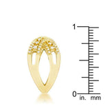 Sandy 0.37ct CZ 14k Gold Classic Criss Cross Ring - JGI - Flyclothing LLC