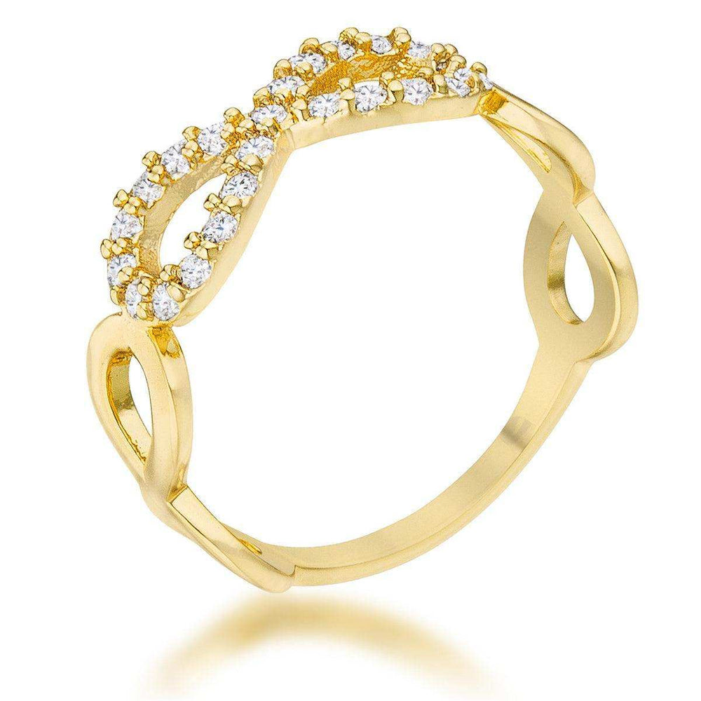 Mina 0.35ct CZ 14k Gold Infinity Ring - JGI - Flyclothing LLC