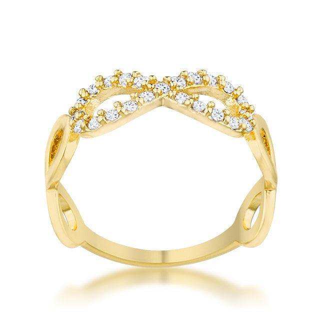Mina 0.35ct CZ 14k Gold Infinity Ring - JGI - Flyclothing LLC