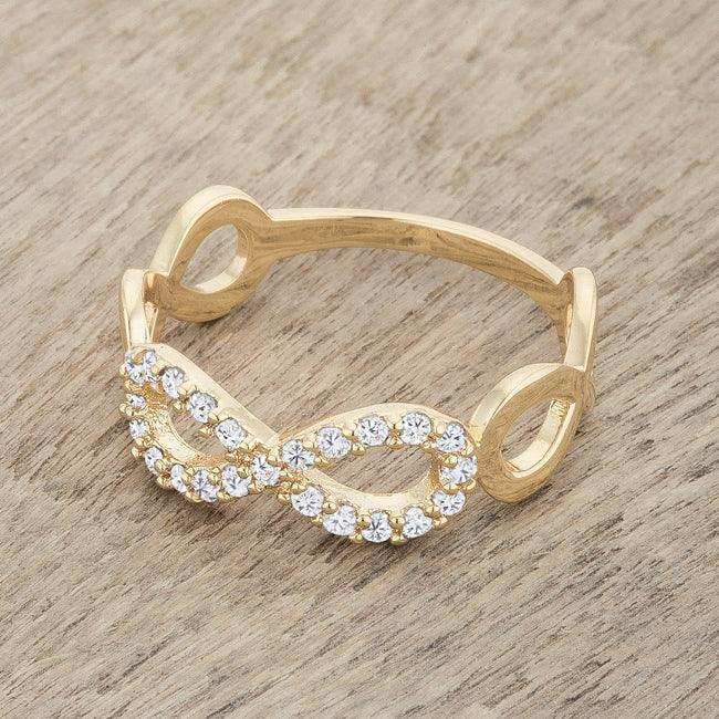 Mina 0.35ct CZ 14k Gold Infinity Ring - JGI - Flyclothing LLC