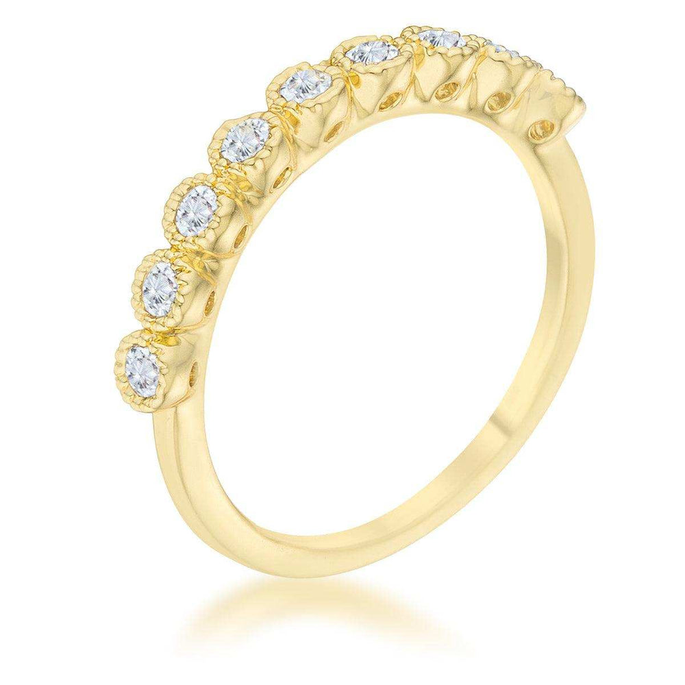 Bea 0.27ct CZ 14k Gold Delicate Band - JGI - Flyclothing LLC