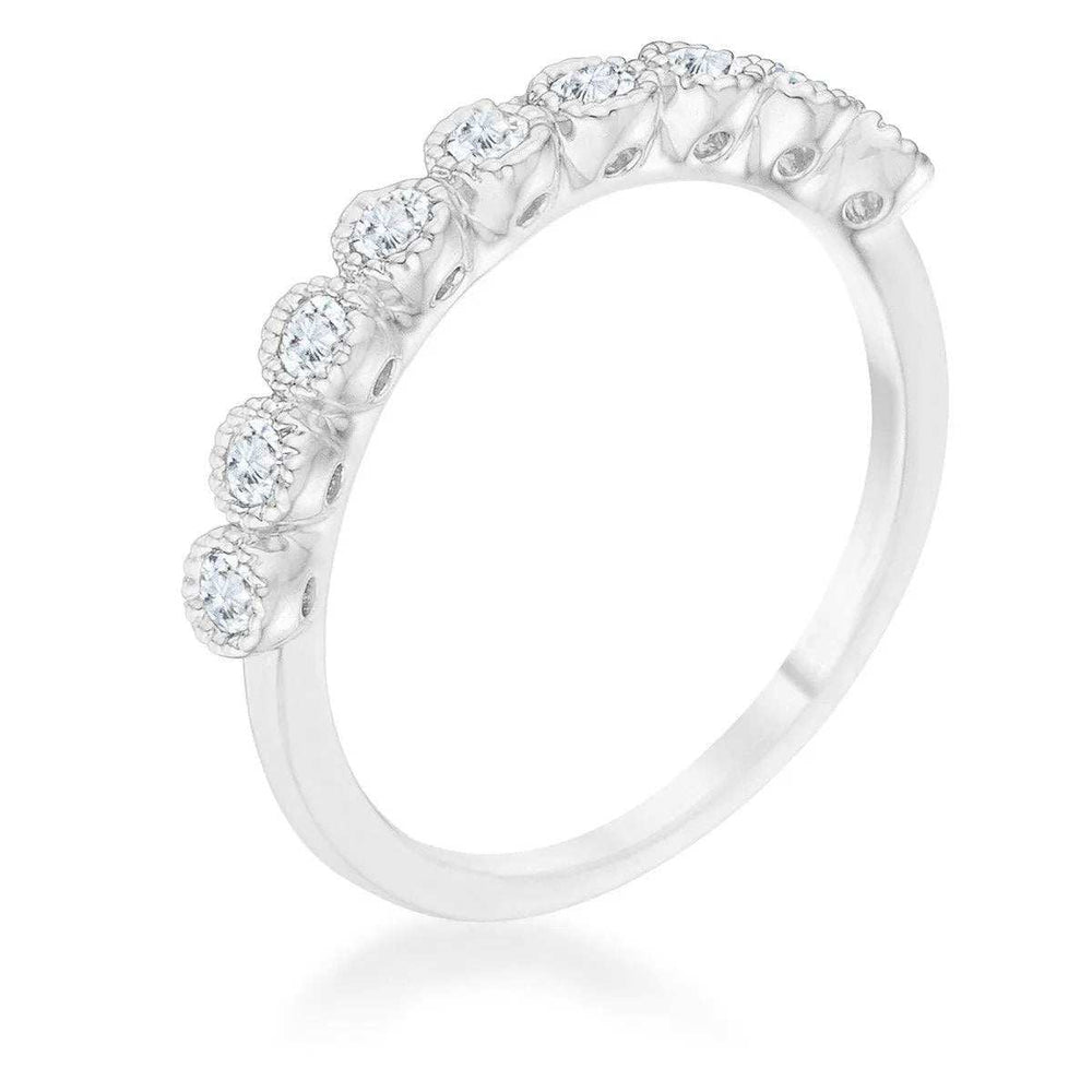 Bea 0.27ct CZ Rhodium Delicate Band - JGI - Flyclothing LLC