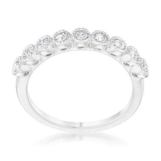 Bea 0.27ct CZ Rhodium Delicate Band - JGI - Flyclothing LLC
