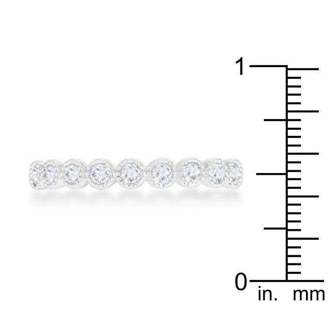 Bea 0.27ct CZ Rhodium Delicate Band - JGI - Flyclothing LLC