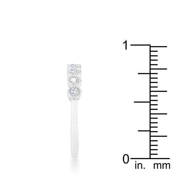 Bea 0.27ct CZ Rhodium Delicate Band - JGI - Flyclothing LLC