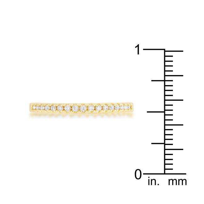 Rina 0.11ct CZ 14k Gold Delicate Band Ring - JGI - Flyclothing LLC