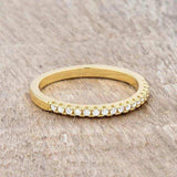 Rina 0.11ct CZ 14k Gold Delicate Band Ring - JGI - Flyclothing LLC