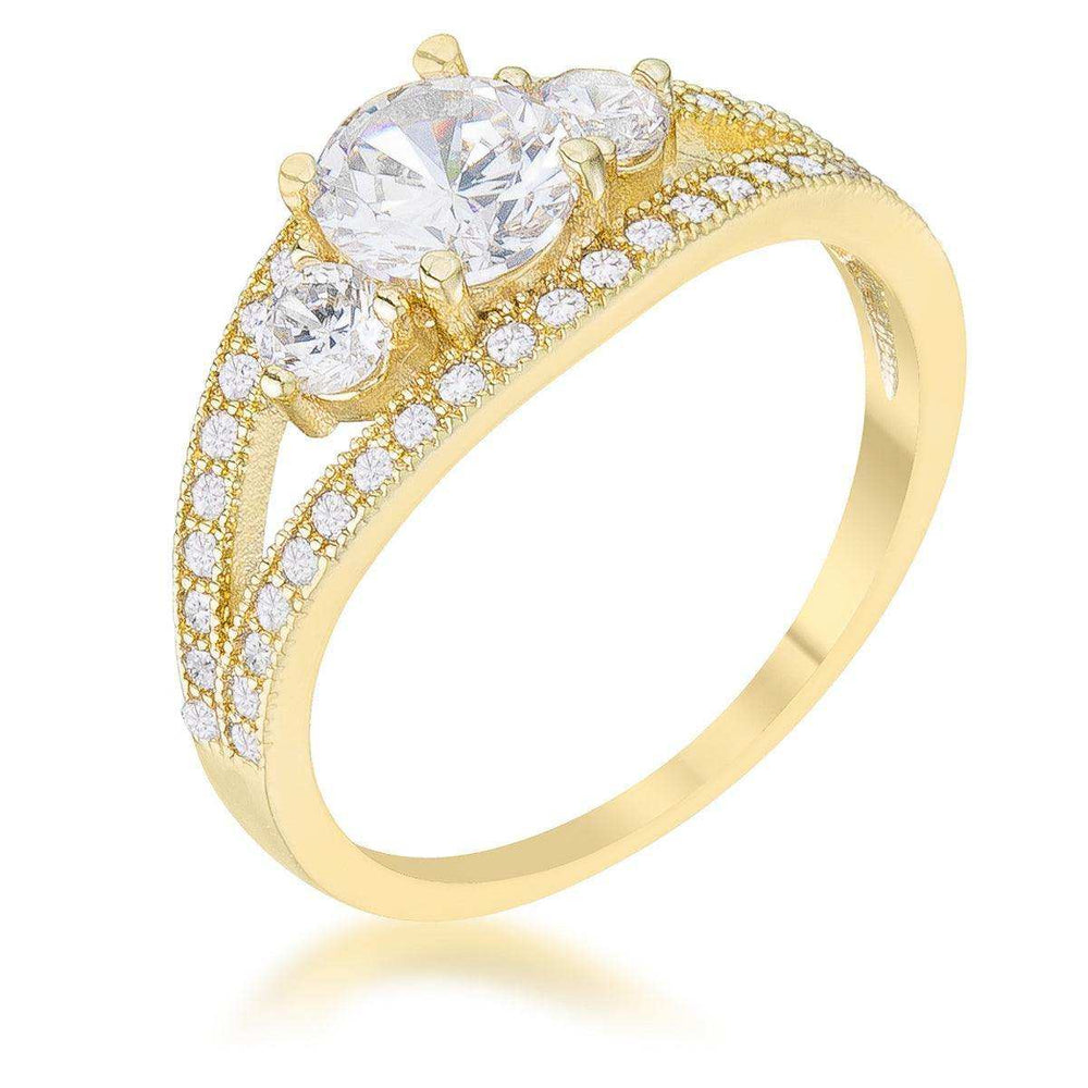 Genna 1.1ct CZ 14k Gold Delicate Classic Ring - JGI - Flyclothing LLC