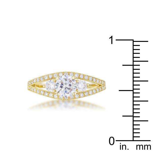 Genna 1.1ct CZ 14k Gold Delicate Classic Ring - JGI - Flyclothing LLC