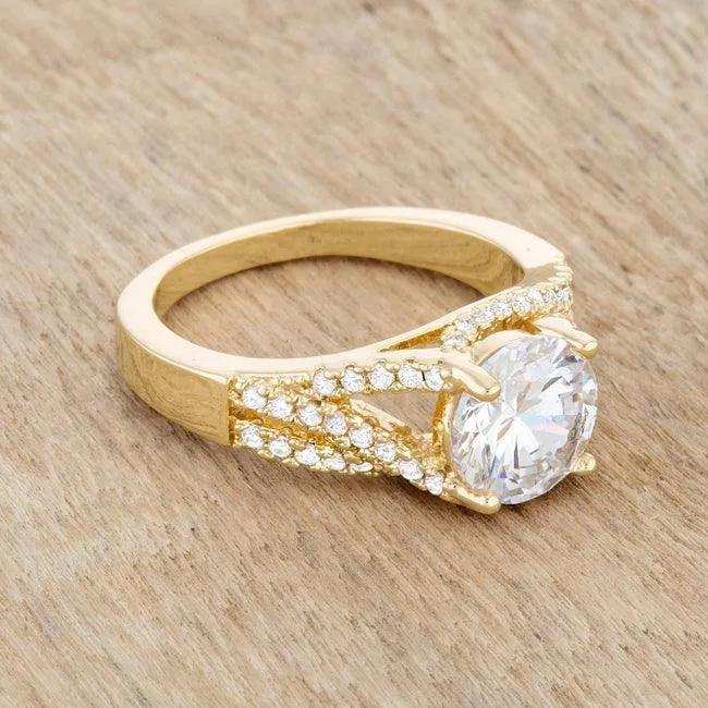 Irine 2.3ct CZ 14k Gold Classic Ring - JGI - Flyclothing LLC