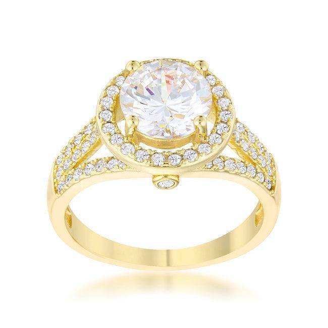 Marylin 2.5ct CZ 14k Gold Classic Ring - JGI - Flyclothing LLC