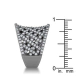 Brin 1.4ct CZ Hematite Wide Woven Style Ring - JGI - Flyclothing LLC
