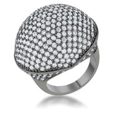 Dara 4.75ct CZ Hematite Dome Cocktail Ring - JGI - Flyclothing LLC