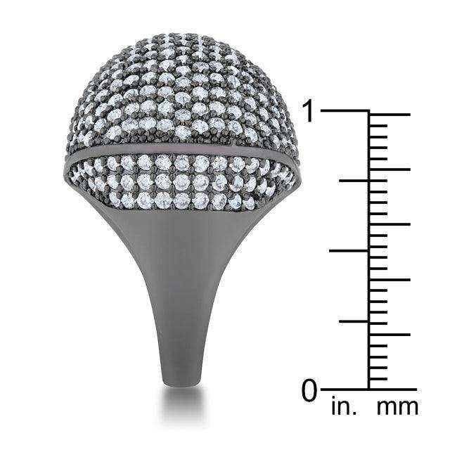 Dara 4.75ct CZ Hematite Dome Cocktail Ring - JGI - Flyclothing LLC