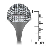 Dara 4.75ct CZ Hematite Dome Cocktail Ring - JGI - Flyclothing LLC