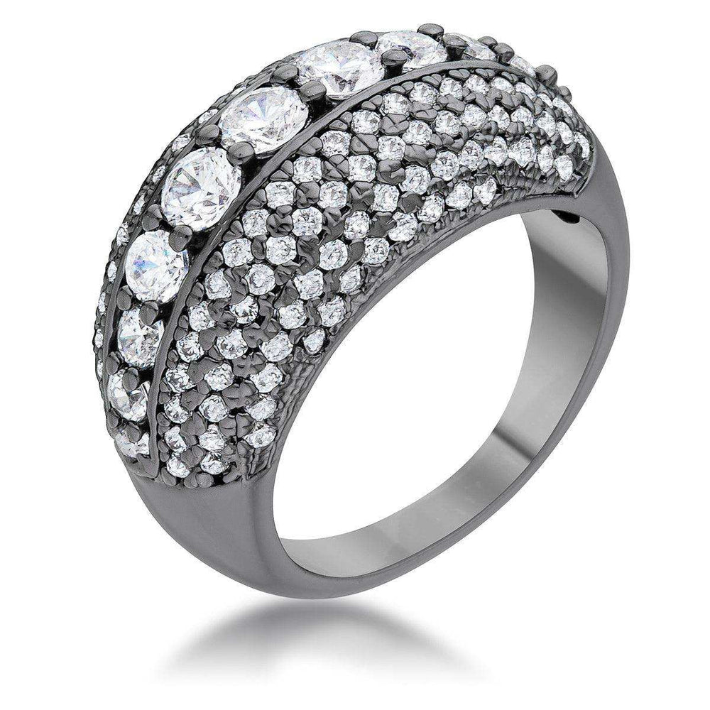 Krista 1.5ct CZ Hematite Contemporary Cocktail Ring - JGI - Flyclothing LLC