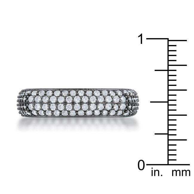 Jana 1.29ct CZ Hematite Contemporary Square Band Ring - JGI - Flyclothing LLC