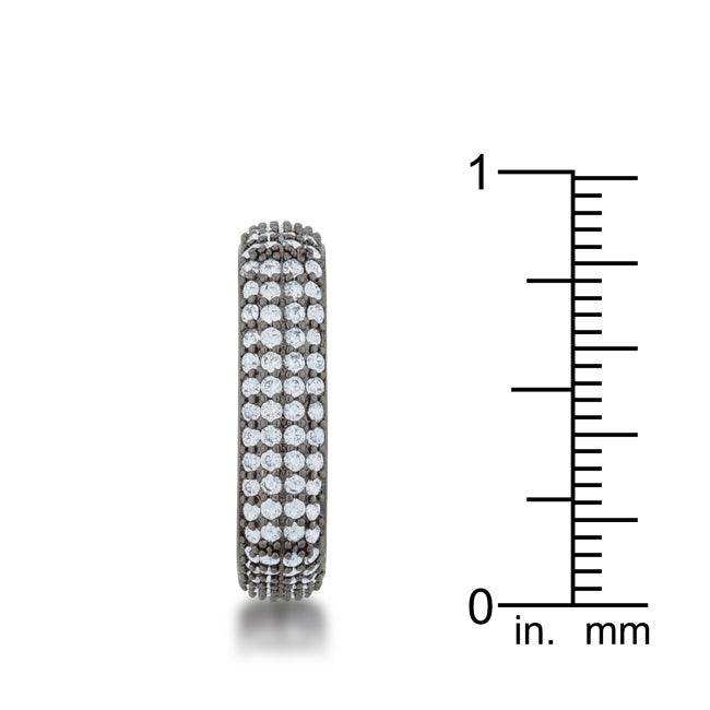 Jana 1.29ct CZ Hematite Contemporary Square Band Ring - JGI - Flyclothing LLC