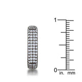 Jana 1.29ct CZ Hematite Contemporary Square Band Ring - JGI - Flyclothing LLC