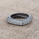 Jana 1.29ct CZ Hematite Contemporary Square Band Ring - JGI - Flyclothing LLC