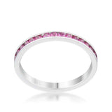 Teresa 0.5ct Ruby CZ Stainless Steel Eternity Band - JGI - Flyclothing LLC