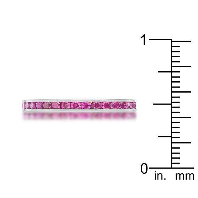 Teresa 0.5ct Garnet CZ Stainless Steel Eternity Band - JGI - Flyclothing LLC