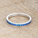 Teresa 0.5ct Sapphire CZ Stainless Steel Eternity Band - JGI - Flyclothing LLC
