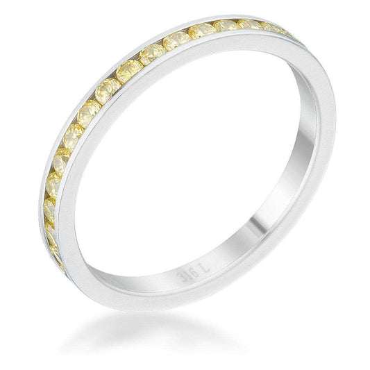 Teresa 0.5ct Jonquil CZ Stainless Steel Eternity Band - JGI - Flyclothing LLC
