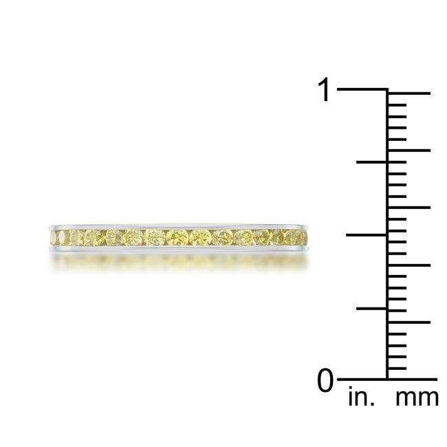 Teresa 0.5ct Jonquil CZ Stainless Steel Eternity Band - JGI - Flyclothing LLC