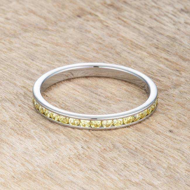 Teresa 0.5ct Jonquil CZ Stainless Steel Eternity Band - JGI - Flyclothing LLC
