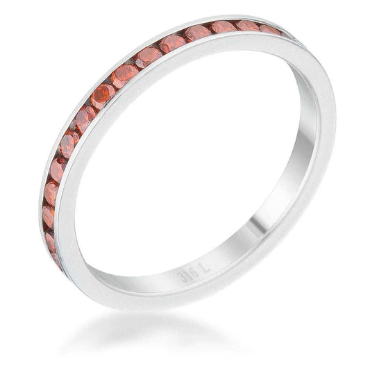 Teresa 0.5ct Dark Champagne CZ Stainless Steel Eternity Band - JGI - Flyclothing LLC