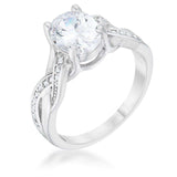Justine 2ct CZ Rhodium Classic Oval Ring - JGI - Flyclothing LLC