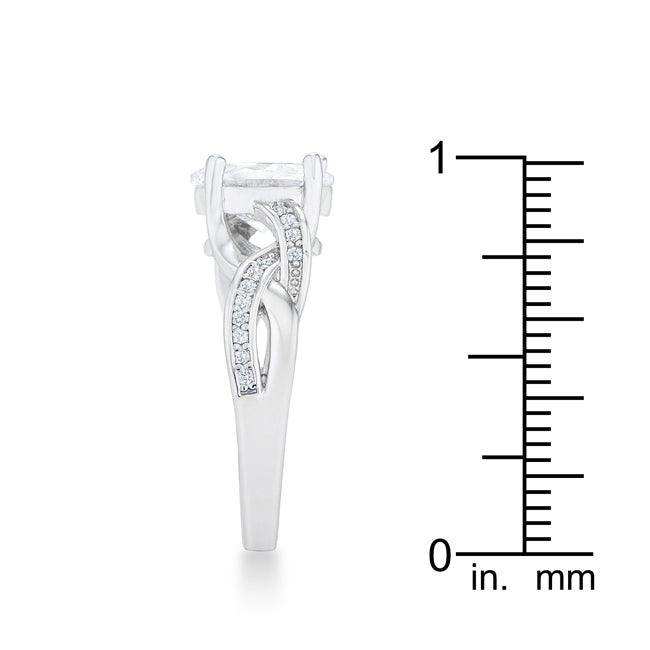 Justine 2ct CZ Rhodium Classic Oval Ring - JGI - Flyclothing LLC